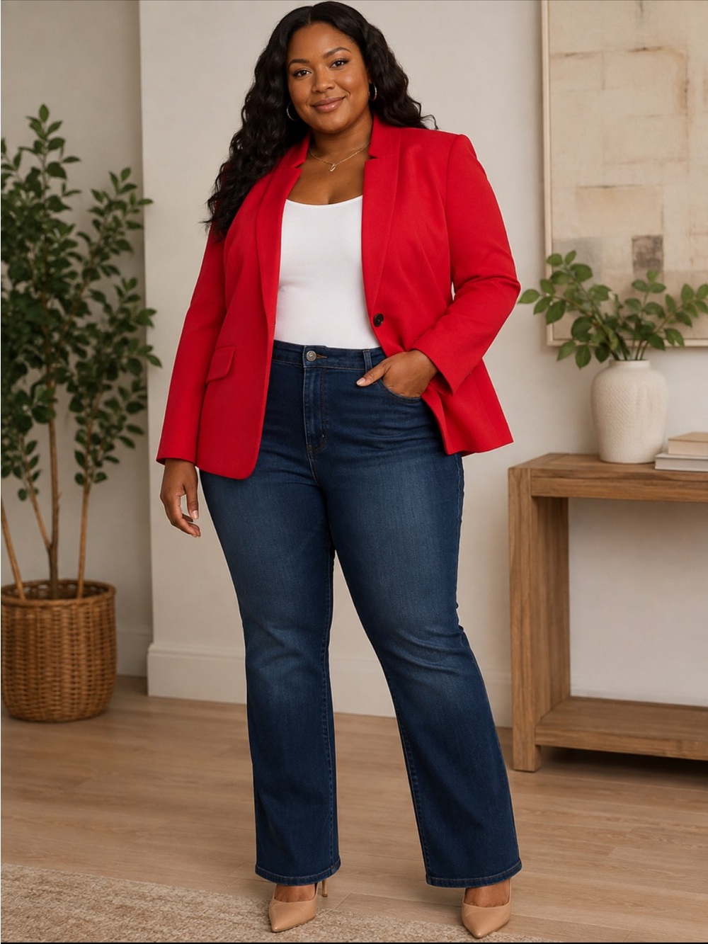 Loft Red Women's Blazer